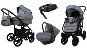Wózek 4w1 dziecięcy BabyLux Optimal + baza Isofix