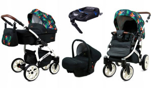 Wózek 4w1 dziecięcy BabyLux Optimal + baza Isofix