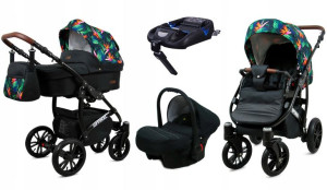 Wózek 4w1 dziecięcy BabyLux Optimal + baza Isofix