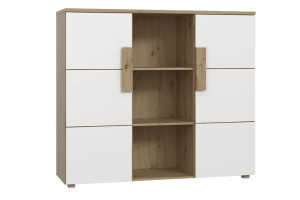 Komoda dziecięca ARKINA dąb artisan/biały Konsimo
