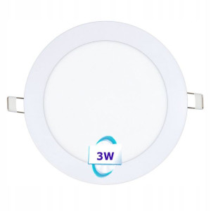 Panel LED Plafon 3W wpuszczany okrągły 3-barwy
