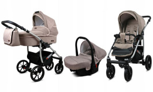 Wózek 3w1 dziecięcy spacerówka BabyLux Qbaro ALU