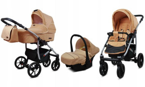 Wózek 3w1 dziecięcy spacerówka BabyLux Qbaro ALU