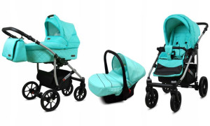 Wózek 3w1 dziecięcy spacerówka BabyLux Qbaro ALU