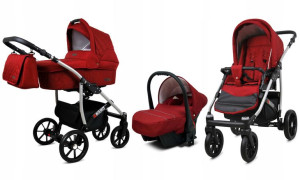 Wózek 3w1 dziecięcy spacerówka BabyLux Qbaro ALU