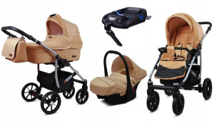 Wózek 4w1 dziecięcy BabyLux Qbaro + baza Isofix