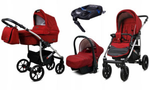 Wózek 4w1 dziecięcy BabyLux Qbaro + baza Isofix