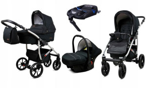 Wózek 4w1 dziecięcy BabyLux Qbaro + baza Isofix