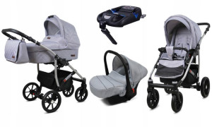 Wózek 4w1 dziecięcy BabyLux Qbaro + baza Isofix