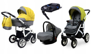 Wózek 4w1 dziecięcy BabyLux Queen + baza Isofix
