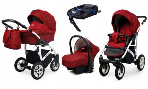 Wózek 4w1 dziecięcy BabyLux Queen + baza Isofix
