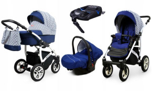 Wózek 4w1 dziecięcy BabyLux Queen + baza Isofix