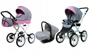 Wózek 3w1 dziecięcy spacerówka BabyLux Rosso