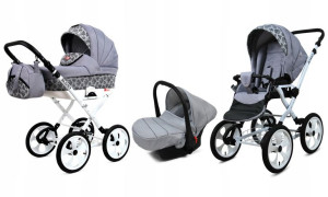 Wózek 3w1 dziecięcy spacerówka BabyLux Rosso