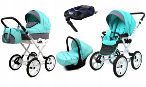 Wózek 4w1 dziecięcy BabyLux Rosso + baza Isofix