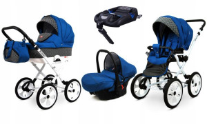 Wózek 4w1 dziecięcy BabyLux Rosso + baza Isofix