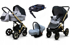 Wózek 4w1 dziecięcy BabyLux Sky Lark + baza Isofix