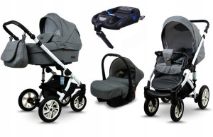 Wózek 4w1 dziecięcy BabyLux Sky Lark + baza Isofix