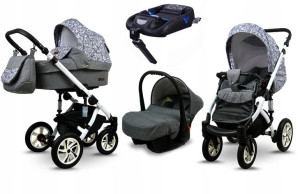 Wózek 4w1 dziecięcy BabyLux Sky Lark + baza Isofix