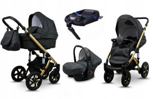 Wózek 4w1 dziecięcy BabyLux Sky Lark + baza Isofix