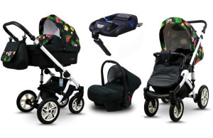 Wózek 4w1 dziecięcy BabyLux Sky Lark + baza Isofix