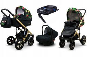 Wózek 4w1 dziecięcy BabyLux Sky Lark + baza Isofix