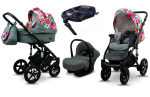 Wózek 4w1 dziecięcy BabyLux Sky Lark + baza Isofix