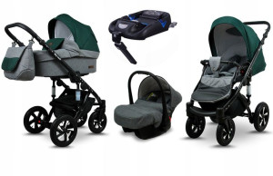 Wózek 4w1 dziecięcy BabyLux Sky Lark + baza Isofix
