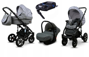 Wózek 4w1 dziecięcy BabyLux Sky Lark + baza Isofix