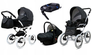Wózek 4w1 dziecięcy BabyLux Margaret + baza Isofix