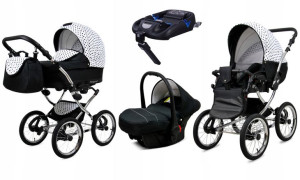 Wózek 4w1 dziecięcy BabyLux Margaret + baza Isofix