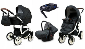 Wózek 4w1 dziecięcy BabyLux Optimal + baza Isofix