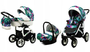 Wózek 3w1 dziecięcy spacerówka BabyLux Tropical