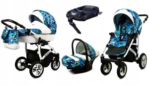 Wózek 4w1 dziecięcy BabyLux Tropical + baza Isofix