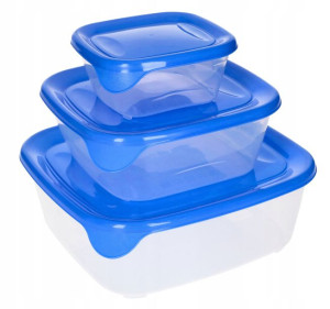 Zestaw 3-śniadaniówki Pojemnik Pudełko Lunch Box