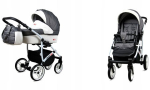 Wózek dziecięcy głęboki spacerowy BabyLux WHITELUX