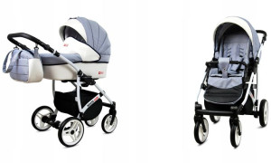 Wózek dziecięcy głęboki spacerowy BabyLux WHITELUX