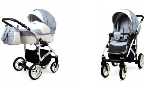 Wózek dziecięcy głęboki spacerowy BabyLux WHITELUX