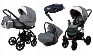 Wózek 4w1 dziecięcy BabyLux Lumio + baza Isofix