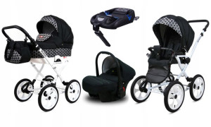 Wózek 4w1 dziecięcy BabyLux Rosso + baza Isofix
