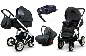 Wózek 4w1 dziecięcy BabyLux Sky Lark + baza Isofix