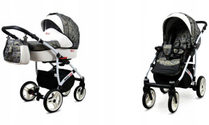 Wózek dziecięcy głęboki spacerowy BabyLux WHITELUX