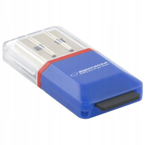 Esperanza Czytnik Kart Micro Sd Usb Niebieski