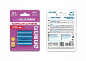 Akumulatorki Ni-mh Aaa 1000mah 4szt. Niebieskie