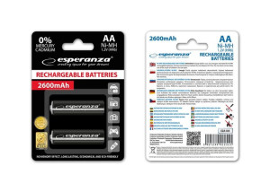 Akumulatorki Ni-mh Aa 2600mah 2szt Czarne High