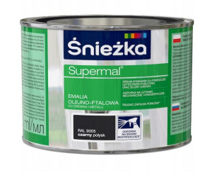 Śnieżka EMALIA OLEJNO-FTALOWA 0.4L Czarna RAL9005