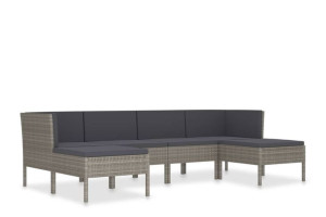 Zestaw mebli ogrodowych sofa SILIUS szary/antracytowy Konsimo