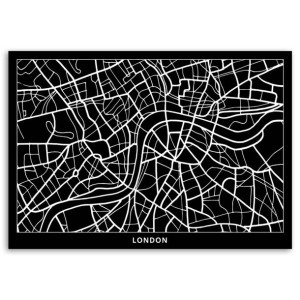 OBRAZ DO BIURA Londyn Plan Miasta 120x80