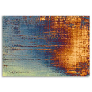 OBRAZ NA PŁÓTNIE Abstrakcja Miedż Metal 90x60