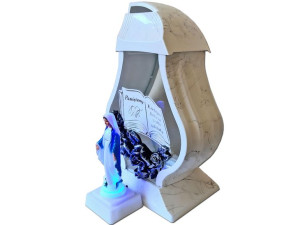 Znicz Far Książka Sre Biały Marmur+figurka Led